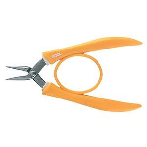 【メール便選択可】アネックス 253 ステンレス製精密ラバーグリップやっとこ 両丸 135mm ピン...