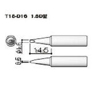 【メール便選択可】白光 T18-D16 1.6D型 T18シリーズ交換こて先 HAKKO