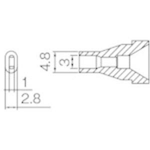 【メール便選択可】白光 N61-15 ノズル 3X1MM HAKKO