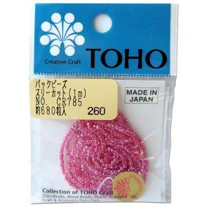 【メール便選択可】トーホー スリーカットビーズ 糸通しビーズ 外径 約2.2mm 1m入り CR-7...
