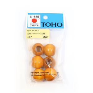 トーホー ウッドビーズ 20mm イエロー 6個入 NR20-5の商品画像