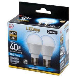 LED電球 E17 広配光 40形相当 昼白色 2個セット LDA4N-G-E17-4T52P