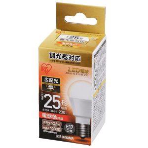 アイリスオーヤマ LDA3L-G-E17/D-2V3 LED電球 E17 広配光 調光 25形相当 電球色｜akibaoo