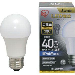 アイリスオーヤマ LED電球 E26 広配光 40形相当 昼光色 LDA4D-G-4T5