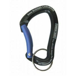 【メール便選択可】中林製作所 VEX-122 タフレーベル カラビナラッジド 6mm 黒青