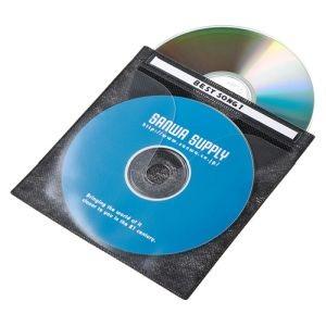 サンワサプライ DVD CD不織布ケース ブラック FCD-FN100BKN｜akibaoo
