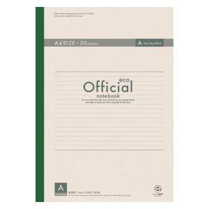 【メール便選択可】日本ノート 1A3FE オフィシャルエコA4 糸綴じノート