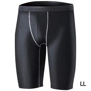 【メール便選択可】おたふく JW-630 BT冷感 パワーストレッチ ハーフパンツ 黒 LLサイズ