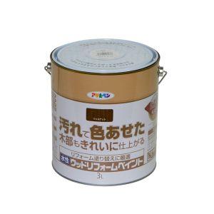 アサヒペン 水性ウッドリフォームペイント 3L ウォルナット