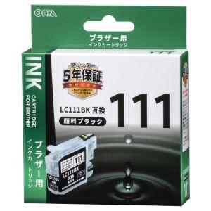 【メール便選択可】オーム電機 INK-B111B-BK ブラザー互換 LC111BK 顔料ブラック 01-4182｜akibaoo