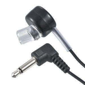 【メール便選択可】オーム電機 片耳モノラルイヤホン φ3.5 L型 ラジオ用 1m 黒 03-3167 EAR-B351L-K｜akibaoo