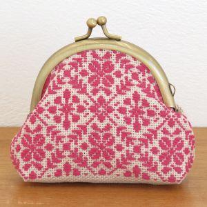 オリムパス こぎんキット がま口ポーチ丸型 ベージュ 36