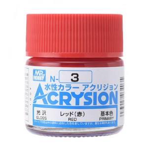 ミスターホビー N003 新水性カラー アクリジョンカラー レッド 赤 GSI クレオス