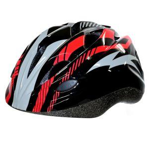 サギサカ STD 自転車 ジュニアヘルメット2 Mサイズ 52-56cm ブラック/レッド 46407