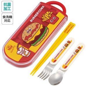 【メール便選択可】スケーター バーガーフレンズ 抗菌 食洗機対応 スライド式 トリオセット TACC...