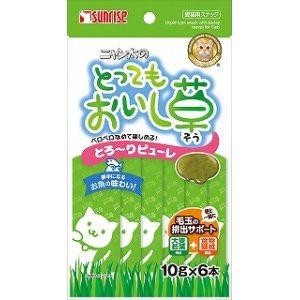 【メール便選択可】マルカン ニャン太のとってもおいし草 とろ〜りピューレ 10g×6本 SNY-040