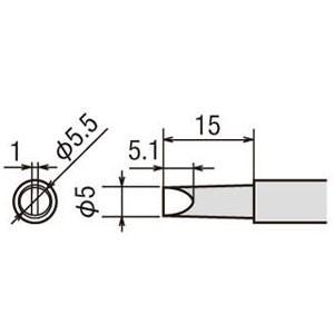 【メール便選択可】グット PX-2RT-5D 替こて先 PX2 3系/SVS系用 goot 太洋電機