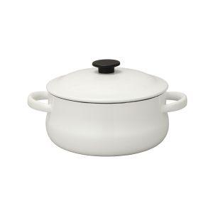 野田琺瑯（noda horo） ミモザ 両手鍋 深型 24cm ih 日本製 MIMOZA JM