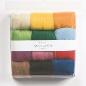ハマナカ フェルト羊毛 ウールキャンディ 12色セット 1 ベーシックセレクション H441-122...