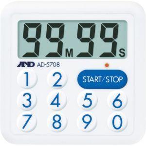 【メール便選択可】A&amp;D AD5708 防滴100分間タイマー LEDランプ付 エーアンドデイ