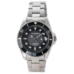 アバンティーノ AV-AM284-BKS ソーラー 10気圧ウォッチ