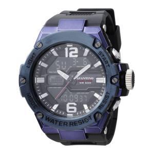 アバンティーノ AV-AD390-BL アナデジ 5気圧防水ウォッチ