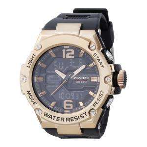 アバンティーノ AV-AD390-GD アナデジ 5気圧防水ウォッチ