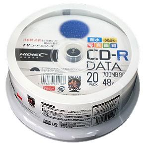 ハイディスク TYCR80YPW20SP CD-R 48倍速20枚 TYコード 磁気研究所｜akibaoo