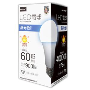 ハイディスク HDLED60W6500K 昼光色 60形 全光速 900lm 磁気研究所