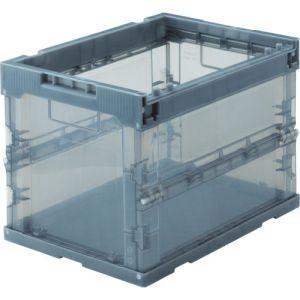 TRUSCO 薄型折りたたみコンテナスケル 40L 透明 TSK-O40B TM