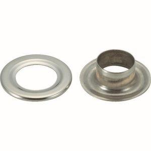 【メール便選択可】トラスコ P-THP-BN8 両面ハトメ 真鍮ニッケルメッキ 8mm 20組入 T...