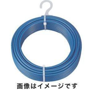 メッキ付ワイヤーロープ PVC被覆タイプ Φ9(11)mm×100 CWP-9S100 メーカー直送...