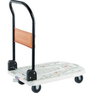 トラスコ MPK-720-W-JS 樹脂台車 カルティオ 折畳 780×490 白 樹脂ストッパー付 メーカー直送  一部地域不可