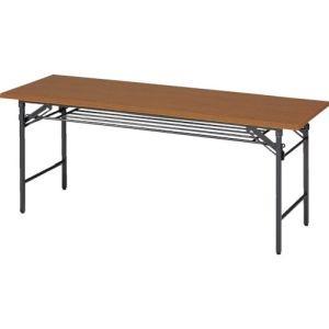 折りたたみ会議テーブル 1800×600×H700 チーク 1860 メーカー直送 代引不可