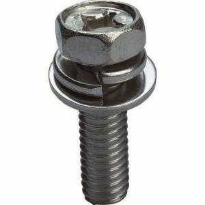 TRUSCO:TRUSCO 座金 ばね座金組込十字穴付六角ボルト SUS M8X25 9本入 Y336-0825 オレンジブック
