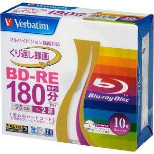 Verbatim VBE130NP10V1 BD-RE 2倍速10枚 ホワイトワイドプリンタブル ス...