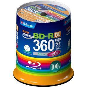 バーベイタム VBR260RP100SV1 BD-R DL 50GB 100枚 6倍速 ブルーレイディスク Verbatim｜akibaoo