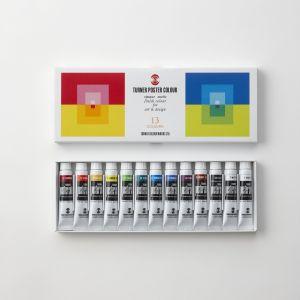 アクリルガッシュ、ポスターカラー、布描き絵の具などまとめ売り アクリルガッシュ ターナー ポスターカラー13色セット PC13C