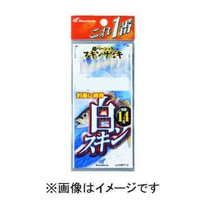 【メール便選択可】ハヤブサ これ一番 白スキンサビキ 6本鈎 3号 ハリス 0.6 HS711