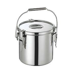 出汁搬送用、汁食缶30cm SUS 316 約20L 送料無料! IH対応 19-0クロムステンレス給食缶(汁食缶)20L・30cm(1
