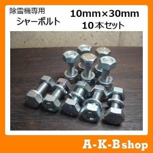 除雪機専用シャーボルト　シャーピン　10mm×30mm 10本入り（スマートレター対応商品