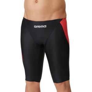 アリーナ（arena） メンズ 競泳用水着 ハーフスパッツ ブラック×レッド