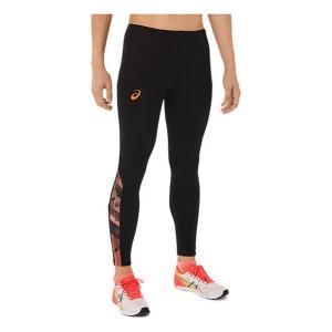 アシックス ウオームロングタイツ パフォーマンスブラック×フラッシュコーラル