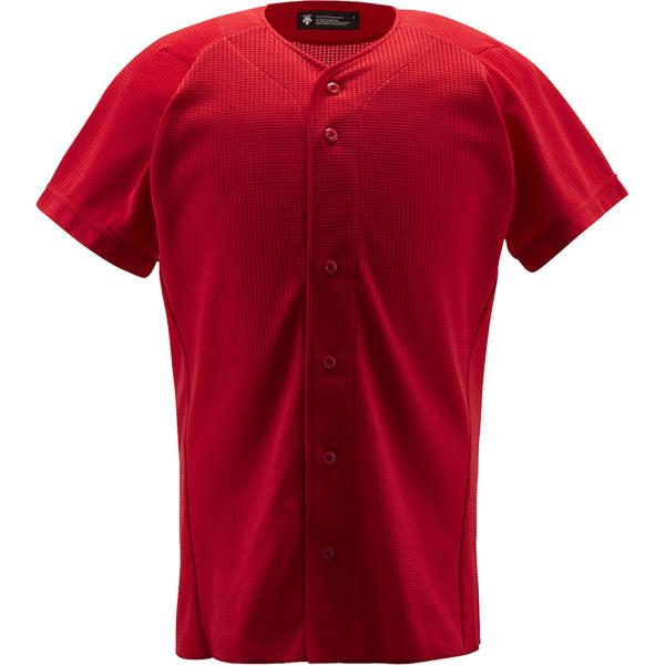 デサント ジュニアフルオープンシャツ レッド DESCENTE JDB1010 RED