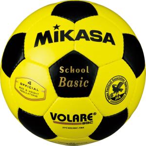 ミカサ サッカーボール４号検定球 イエロー×ブラック MIKASA SVC402SBC YBK｜akichan-do