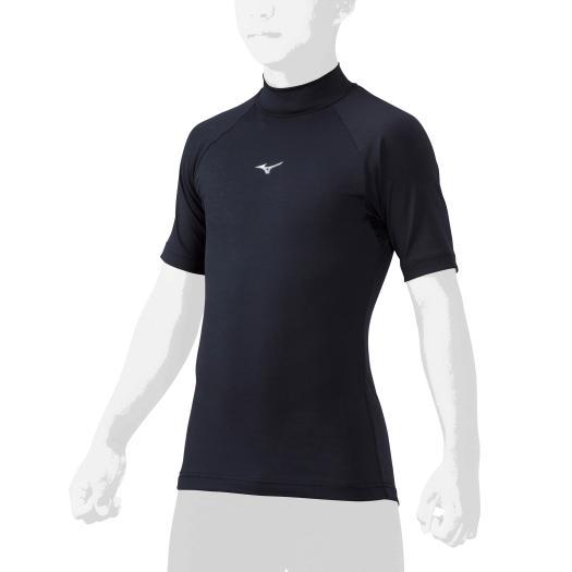 【送料無料】ミズノ ハイネック／半袖(野球)［ジュニア］ ネイビー Mizuno 12JAAP531...