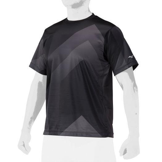 ミズノ KIDOグラフィックTシャツ（ユニセックス） ブラック Mizuno 12JAAT1009