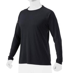 MIZUNO（ミズノ） 野球 シャツ 公式 Tシャツ 長袖 ネイビー シンプル