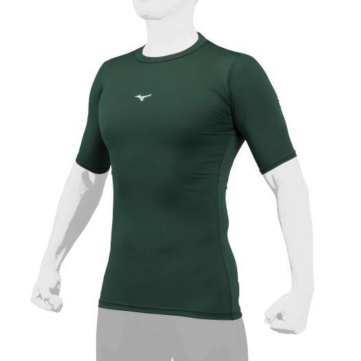 【送料無料】ミズノ バイオギア(ローネック／半袖)（ユニセックス） Dグリーン Mizuno 12J...