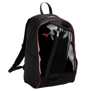 ミズノ バックパック (23L） ［ジュニア］ ブラック×レッド Mizuno 1FJDB05096の商品画像